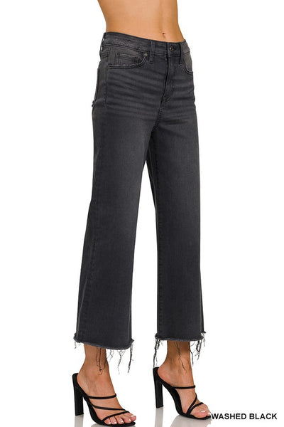 Cameron - Washed Black Cropped Denim