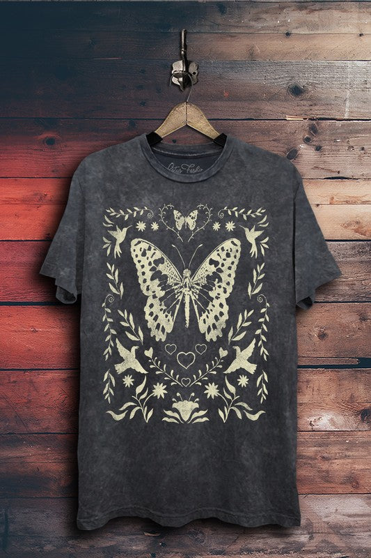 Butterfly Flowers Graphic tee