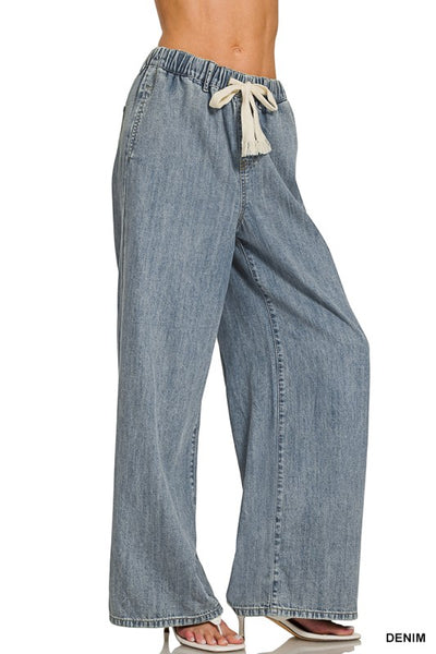 Hayden - Drawstring Denim Pants