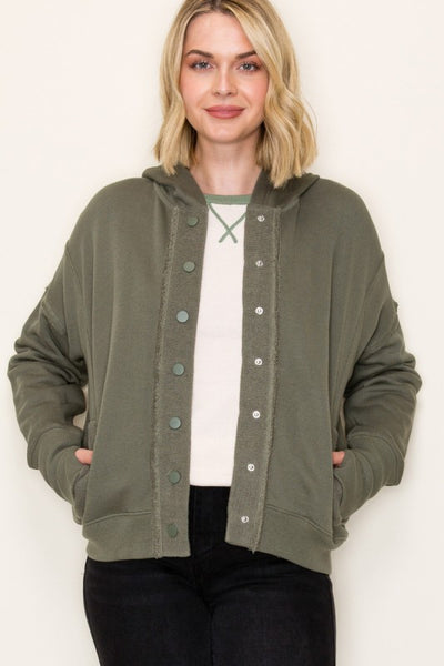 Olive Green Hooded Jacket