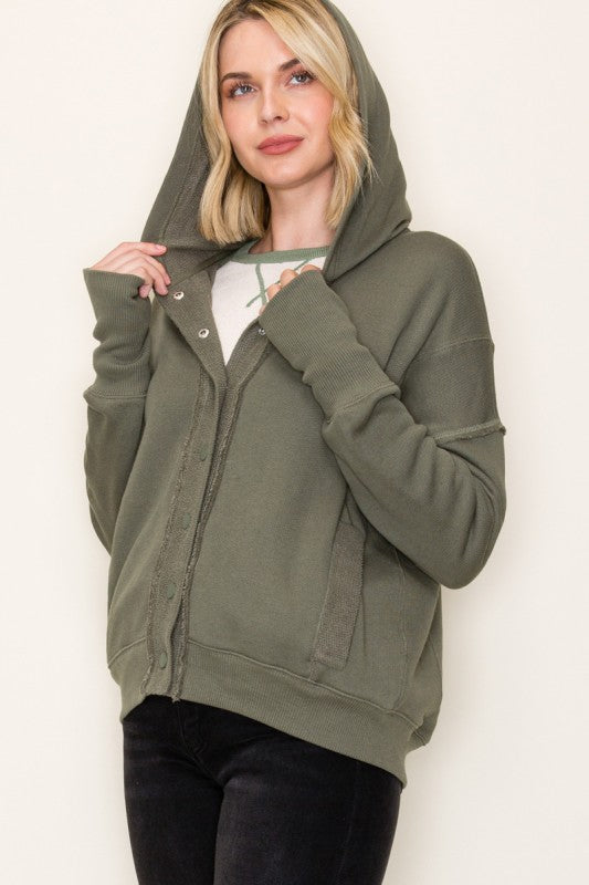 Olive Green Hooded Jacket