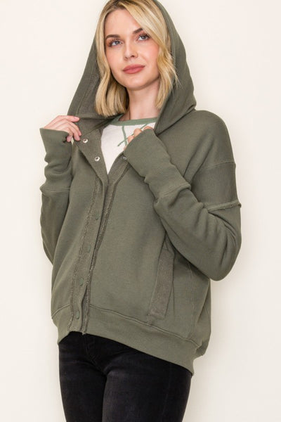 Olive Green Hooded Jacket