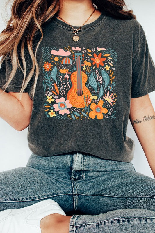 Floral Music Graphic Tee