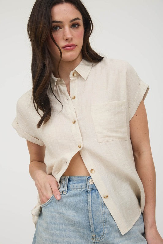 Blake - Linen Button Down