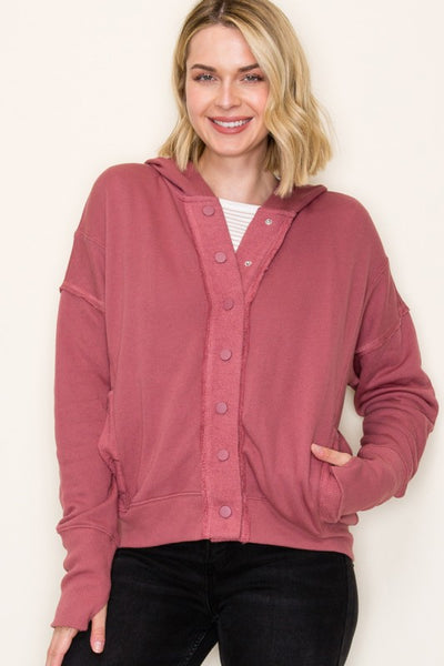 Marsala Hooded Jacket