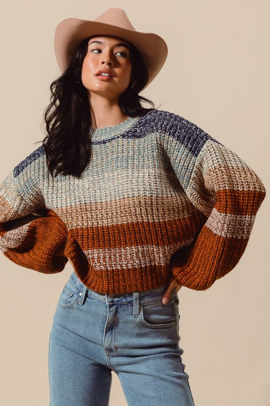 Melissa - Multi Color Sweater (Navy)