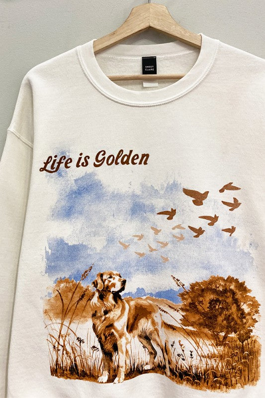 Life Is Golden Crew Neck Sweatshirt