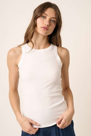 Becky - Ribbed Tank (Ivory) COMING SOON!