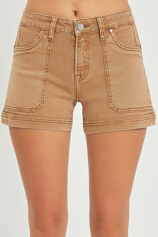 Harper - Front Patch Pocket Shorts (Cocoa)
