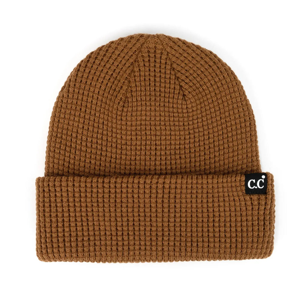CC Waffle Beanie (Brown)
