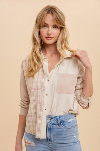 Ruth - Colorblock Button Down