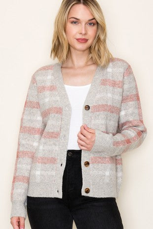 Maggie - Plaid Cardigan