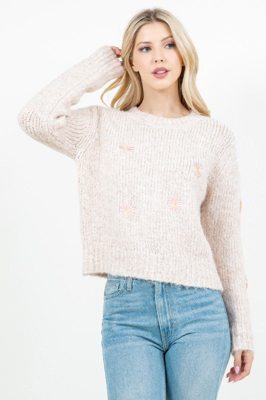 Whitney - Daisy Patch Sweater