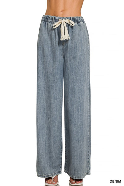 Hayden - Drawstring Denim Pants