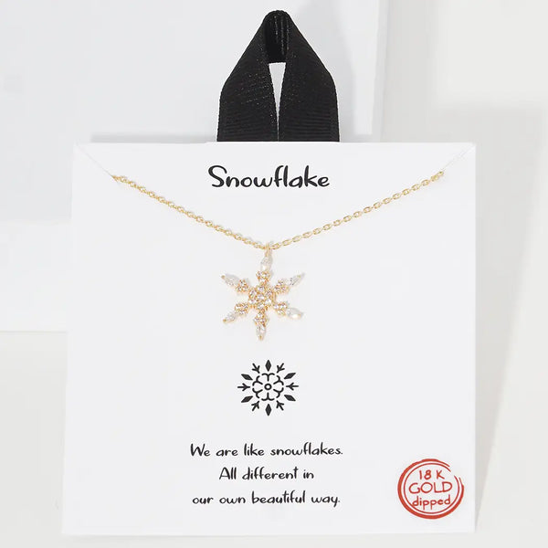 Snowflake Necklace (Gold)