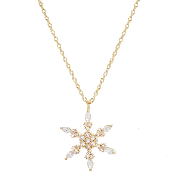 Snowflake Necklace (Gold)