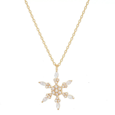 Snowflake Necklace (Gold)