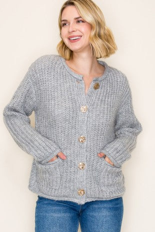 Natalie - Gray Cardigan