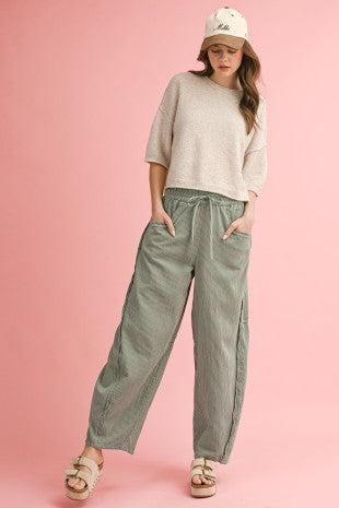 Madison - Olive Drawstring Pants