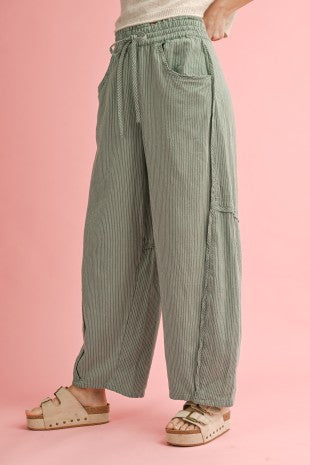 Madison - Olive Drawstring Pants