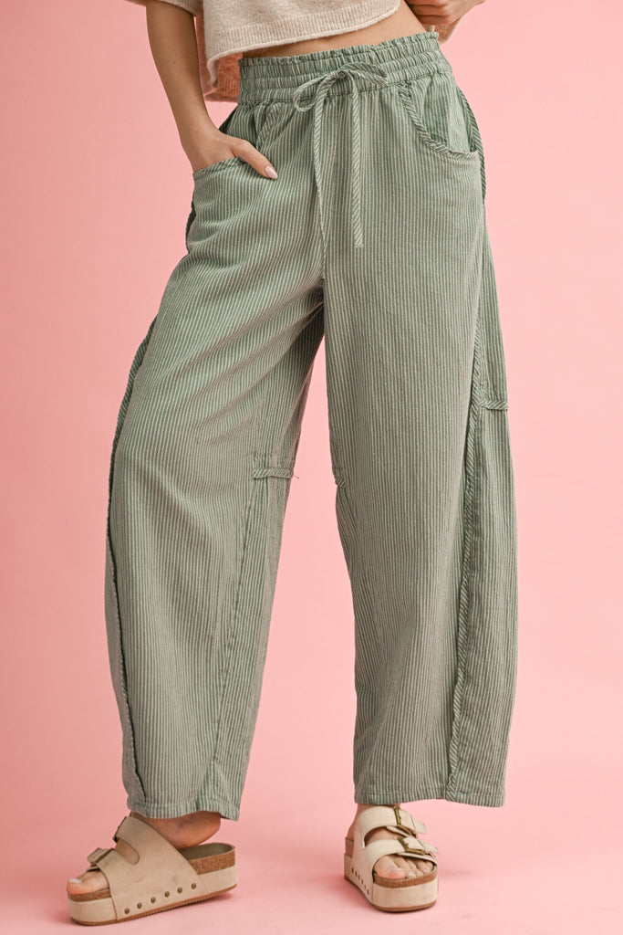 Madison - Olive Drawstring Pants