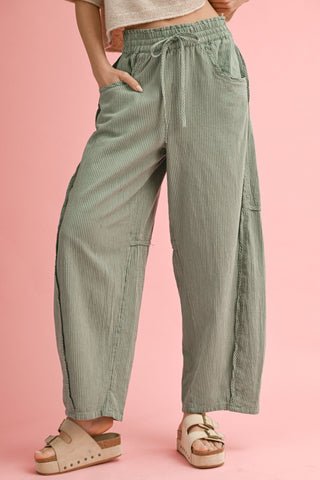 Madison - Olive Drawstring Pants