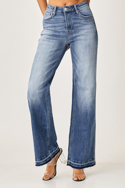 Risen - High Rise Wide Straight Jeans