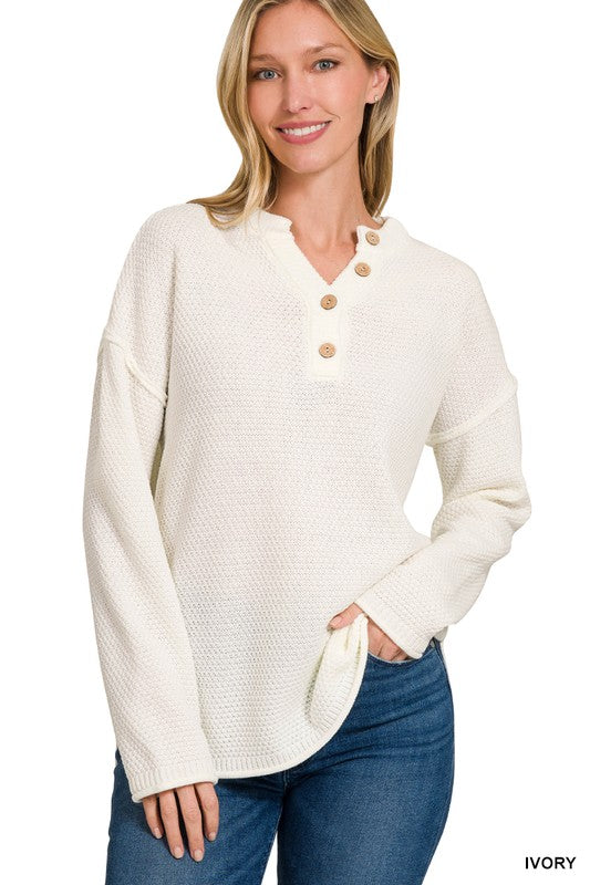 Taylor - Ivory Henley Sweater