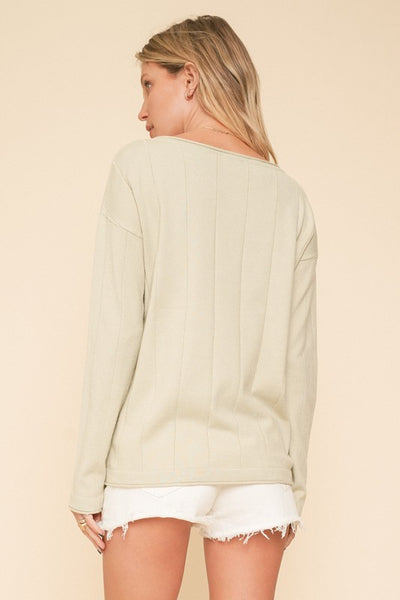 Paige - Light Sage Sweater
