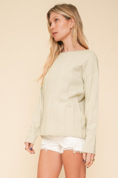 Paige - Light Sage Sweater
