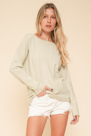 Paige - Light Sage Sweater