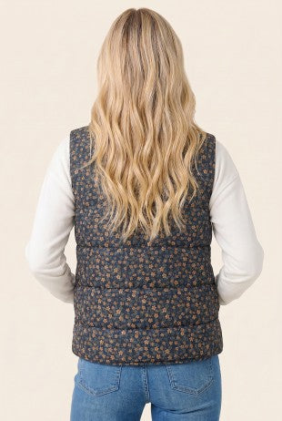 Corduroy Floral Vest
