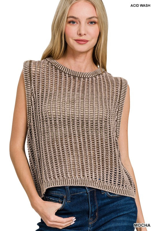 トップス DICH HENDERSON FLUFFY SUMMER KNIT TANK quince-co-tamsin-dawn-