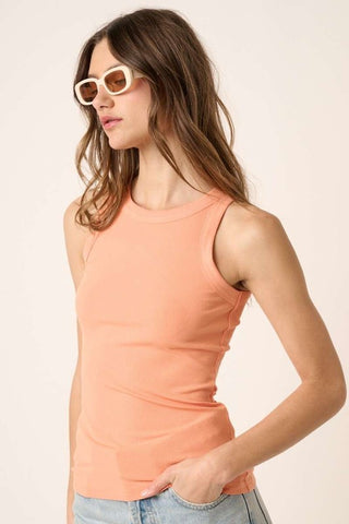 Becky - Ribbed Tank (Orange)