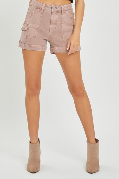 Zoey - Pink Cargo Shorts