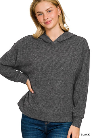Nora - Ribbed Hoodie