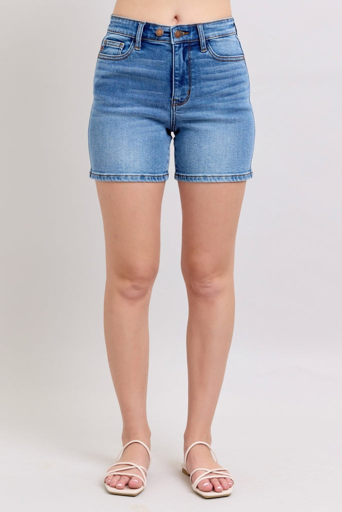 Tatum - Mid Length Denim Shorts