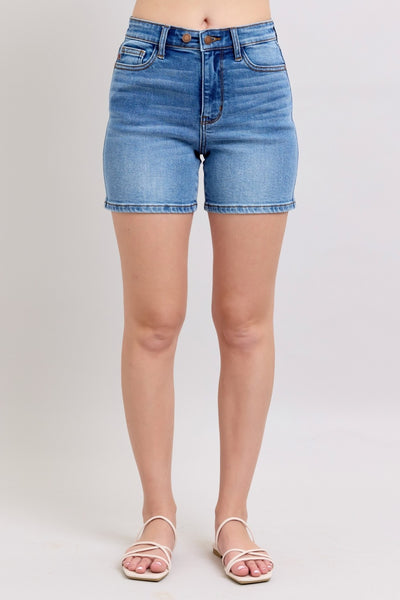 Tatum - Mid Length Denim Shorts