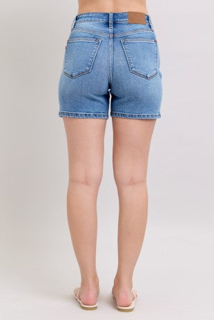 Tatum - Mid Length Denim Shorts