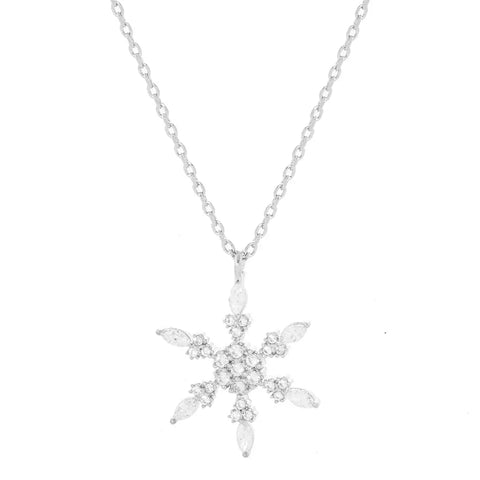 Snowflake Necklace (Silver)
