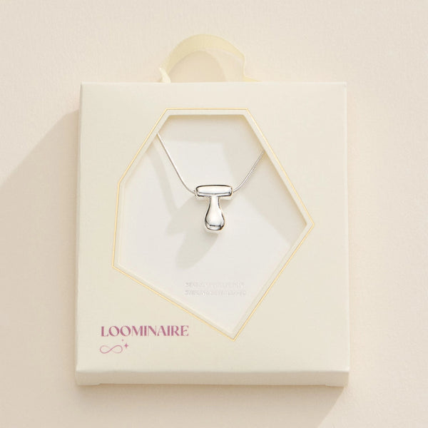 Silver Bubble Initial Necklace