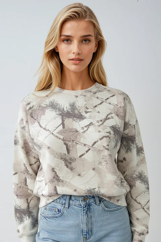 Willow - White Camo Crew Neck